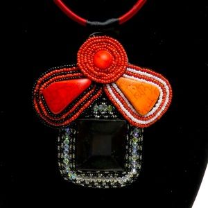 Coral Statement Boho Necklace